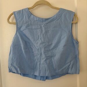 Linen Sleeveless Top